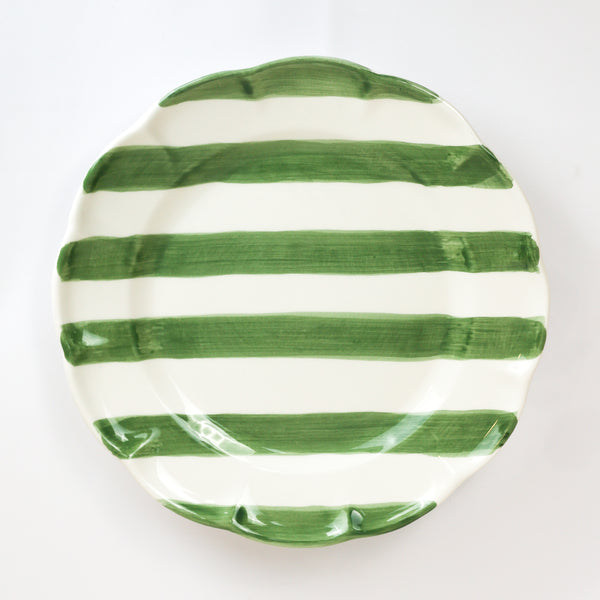 Strisce Plates Green (set of 4)