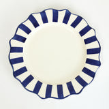 Striped Blue Plates (Set of 4)