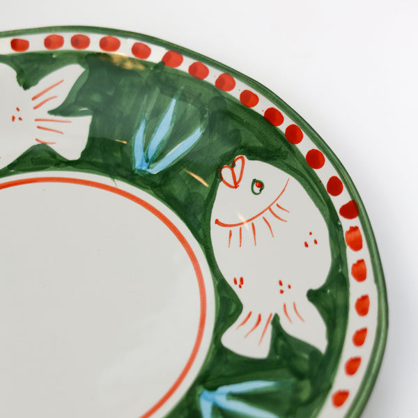 Pesce Green Dinner Plates (set of 4)