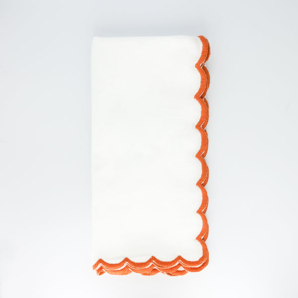 Wavy Hem Napkins Terracotta (set of 4)