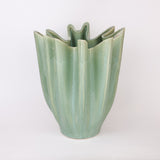 Green Wavy Vase