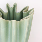 Green Wavy Vase