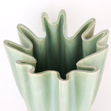 Green Wavy Vase