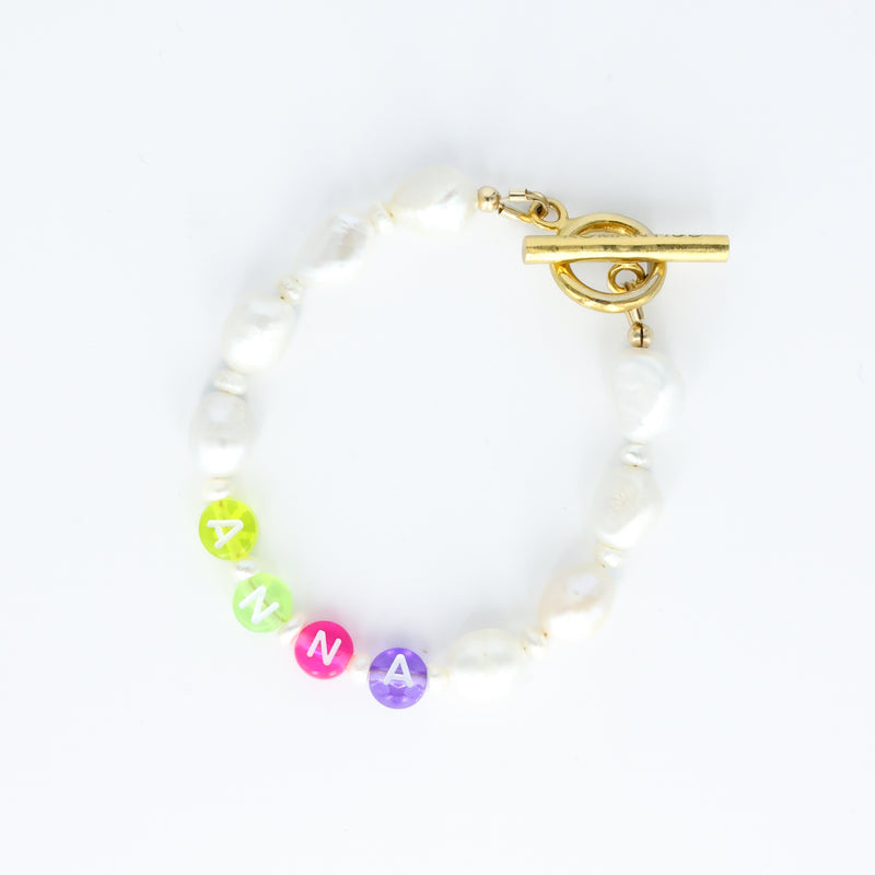 Customized Colore Letter Bracelet