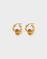 Crystal Donut Grande Hoops Gold