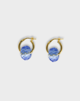 Crystal Donut Piccolo Hoops Gold