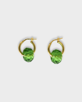 Crystal Donut Piccolo Hoops Gold