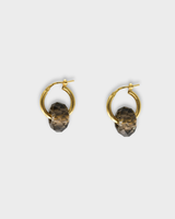 Crystal Donut Piccolo Hoops Gold