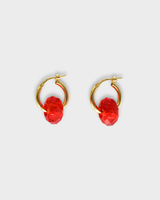 Crystal Donut Piccolo Hoops Gold