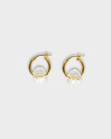 Crystal Donut Piccolo Hoops Gold