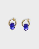 Crystal Donut Piccolo Hoops Gold