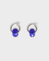 Crystal Donut Piccolo Hoops Silver