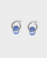 Crystal Donut Piccolo Hoops Silver