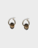 Crystal Donut Piccolo Hoops Silver