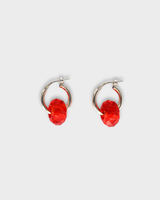 Crystal Donut Piccolo Hoops Silver