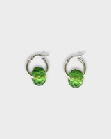 Crystal Donut Piccolo Hoops Silver