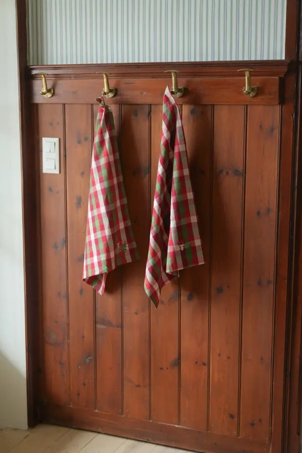 Mushroom Kitchen Towels Red, Set of 2