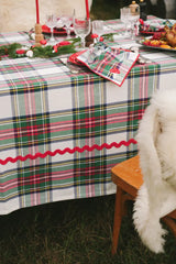 Mushroom Napkins White & Green, Set of 4