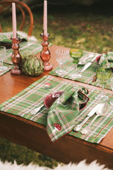 Mushroom Napkins Green, Set of 4