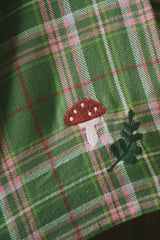 Mushroom Kitchen Towels Green, Set of 2