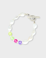 Customised Colore Letter Silver Bracelet (MADE TO ORDER)