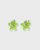 Flora Dotted Hoops Silver