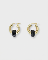 Crystal Donut Grande Hoops Gold