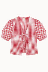 Lola Red Short Checkered Set