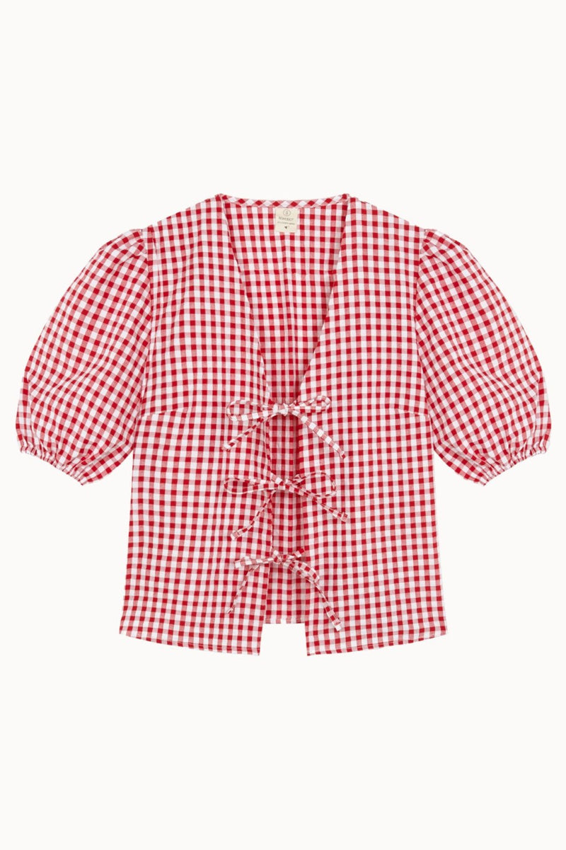 Lola Red Short Checkered Set