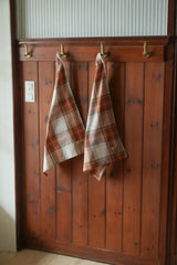 Mushroom Kitchen Towels Toffee, Set of 2