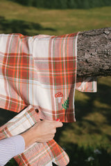 Mushroom Kitchen Towels Toffee, Set of 2