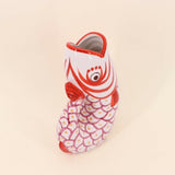 Fish Jug/Vase, Red & White