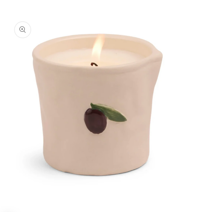 Market Candle & Saucer