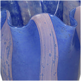 Ruffle Striped Glass Vase