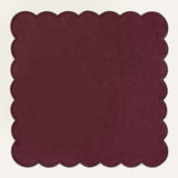 Scalloped Aubergine Napkins (set of 4)