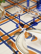 Tablecloth Rust & Blue, 170x300cm