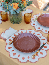 Gotas Placemats, Beige & Terracotta (set of 4)