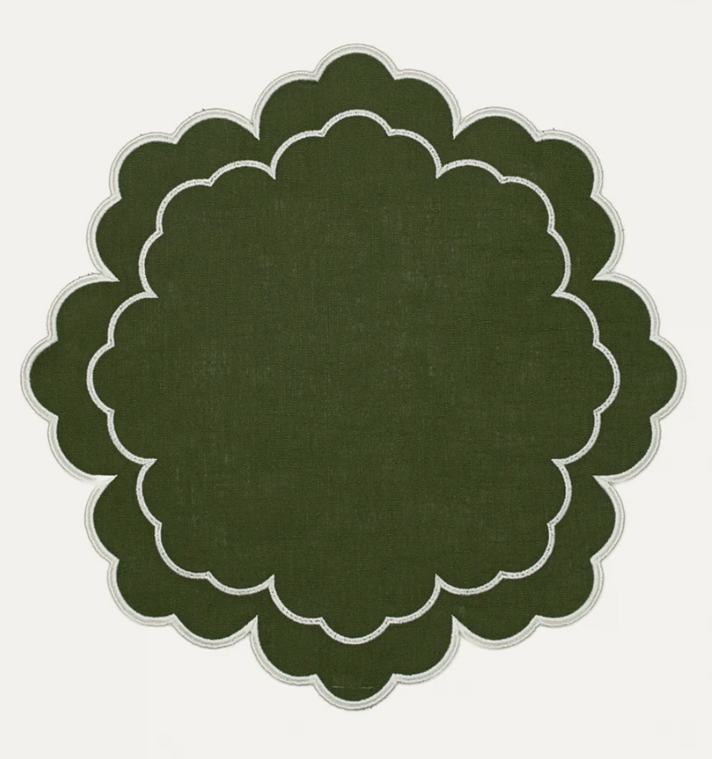 Iris Placemats Green (set of 4)