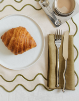 Wavy Placemats Beige/Green