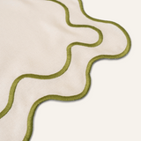 Wavy Placemats Beige/Green