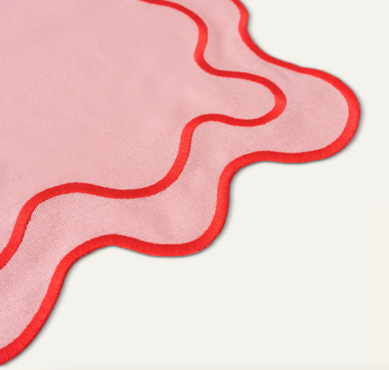 Wavy Placemats Pink/Red