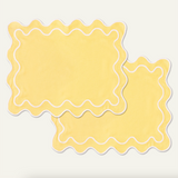 Wavy Placemats Yellow/White