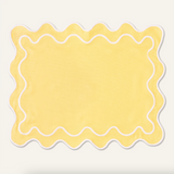 Wavy Placemats Yellow/White
