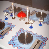 Wavy Placemats Blue/Red