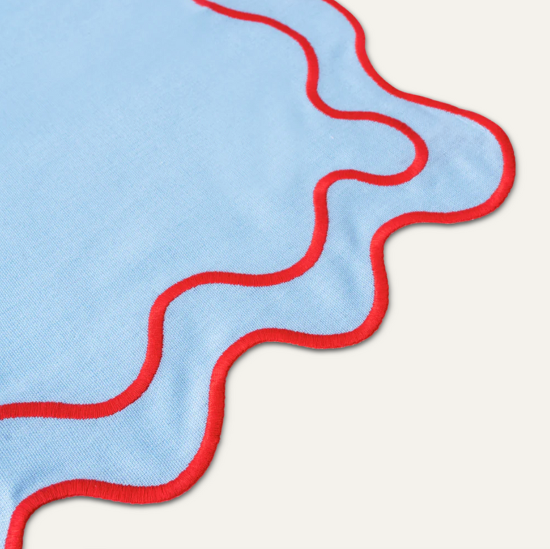 Wavy Placemats Blue/Red