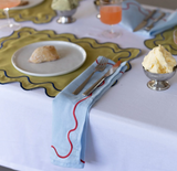 Wavy Napkins Blue/Red