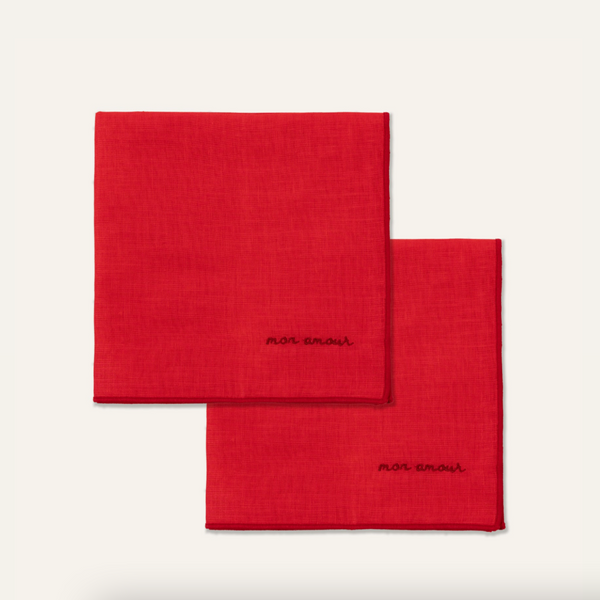 Mon Amour Embroidered Napkins