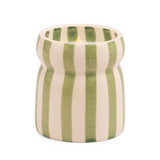 Cabana Striped Ceramic Candle