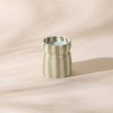Cabana Striped Ceramic Candle