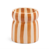 Cabana Striped Ceramic Candle